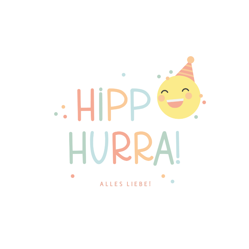 Geburtstagskarten - Geburtstagskarte Emoji 'Hipp Hurra'