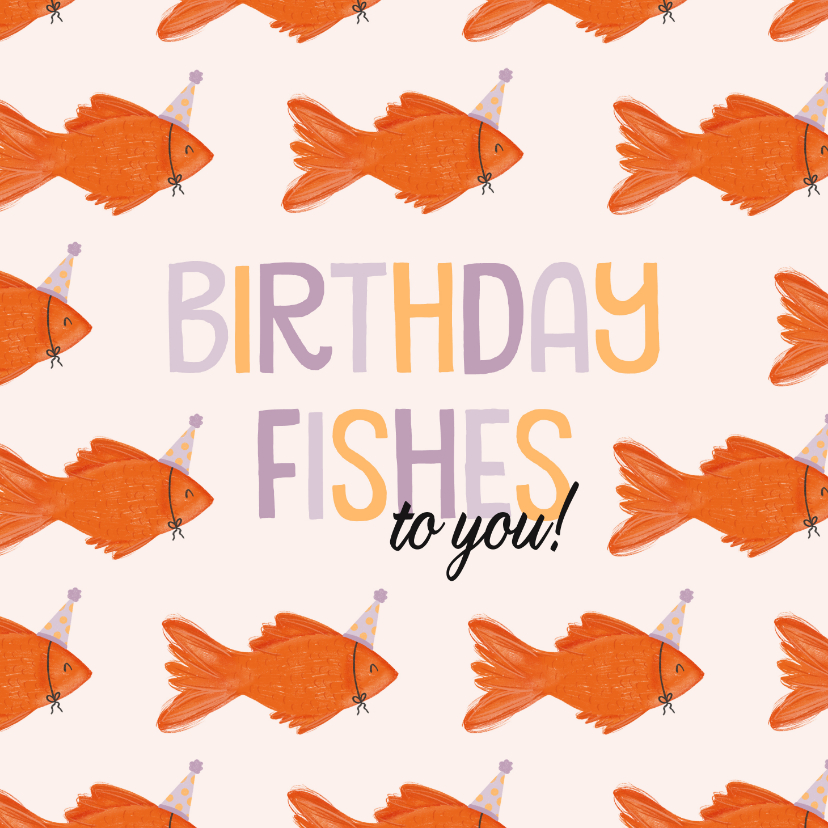 Geburtstagskarten - Geburtstagskarte Goldfische 'Birthday Fishes'