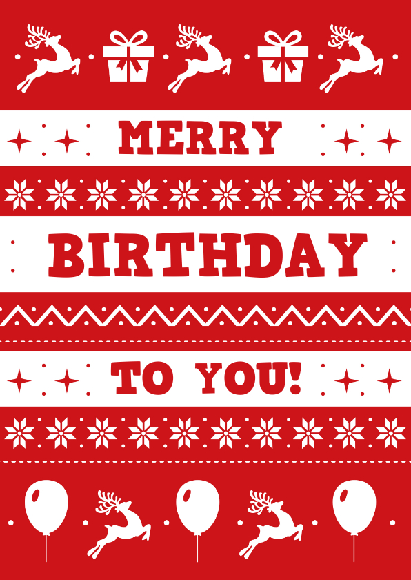 Geburtstagskarten - Geburtstagskarte 'Merry Birthday'