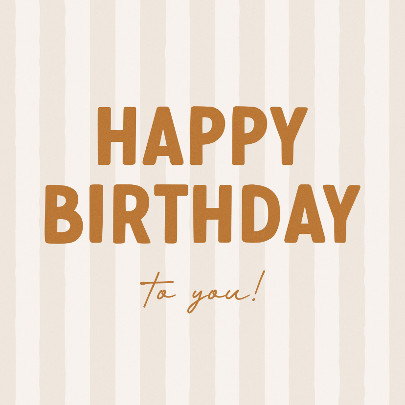 Geburtstagskarte minimalistisch Streifen 'Happy Bithday' - Geburtstagskarten Geburtstagskarten - Geburtstagskarte minimalistisch Streifen 'Happy Bithday'