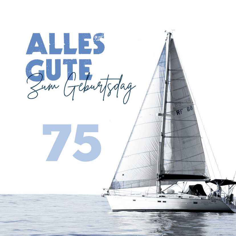 Geburtstagskarten - Geburtstagskarte Segelschiff