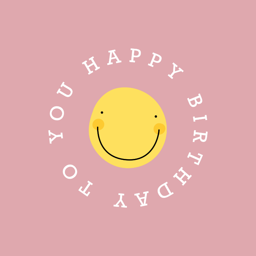 Geburtstagskarten - Geburtstagskarte Smiley 'Happy Birthday'