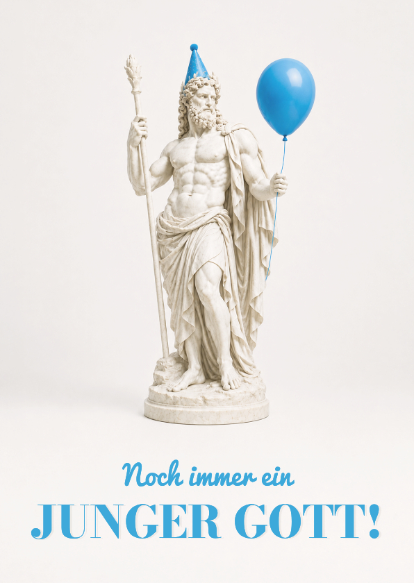 Geburtstagskarte Statue 'Junger Gott' - Geburtstagskarten Geburtstagskarten - Geburtstagskarte Statue 'Junger Gott'