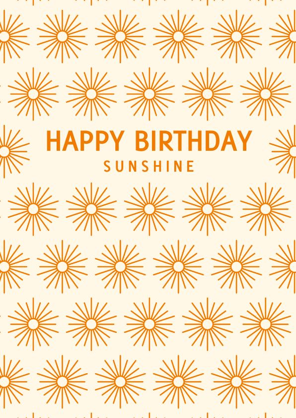 Geburtstagskarten - Geburtstagskarte Sunshine