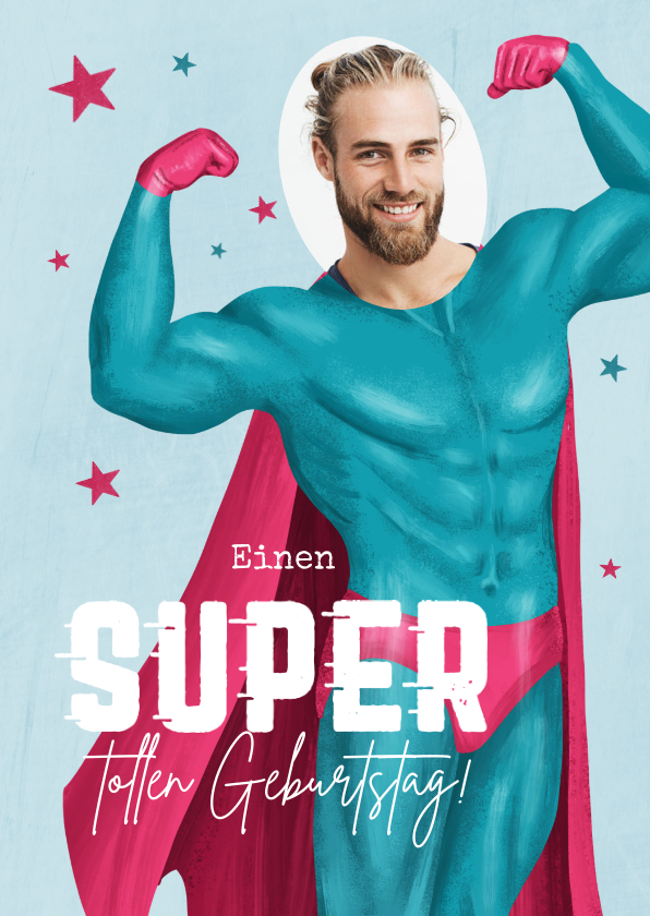 Geburtstagskarten - Geburtstagskarte Superheld 'Birthdayman'