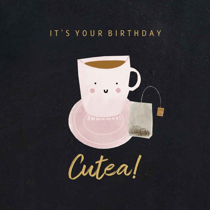 Geburtstagskarten - Geburtstagskarte Teetasse Cutea