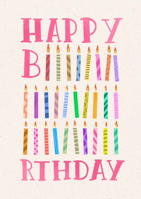 Geburtstagskarten - Geburtstagskarten Kerzen 'Happy Biiiiirthday'