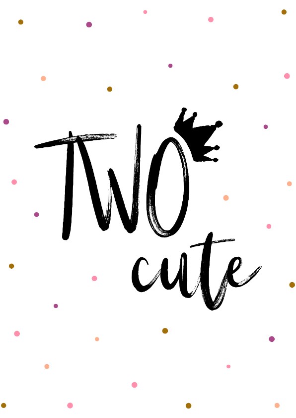 Geburtstagskarten - Glückwunschkarte zum 2. Geburtstag 'TWO cute' 