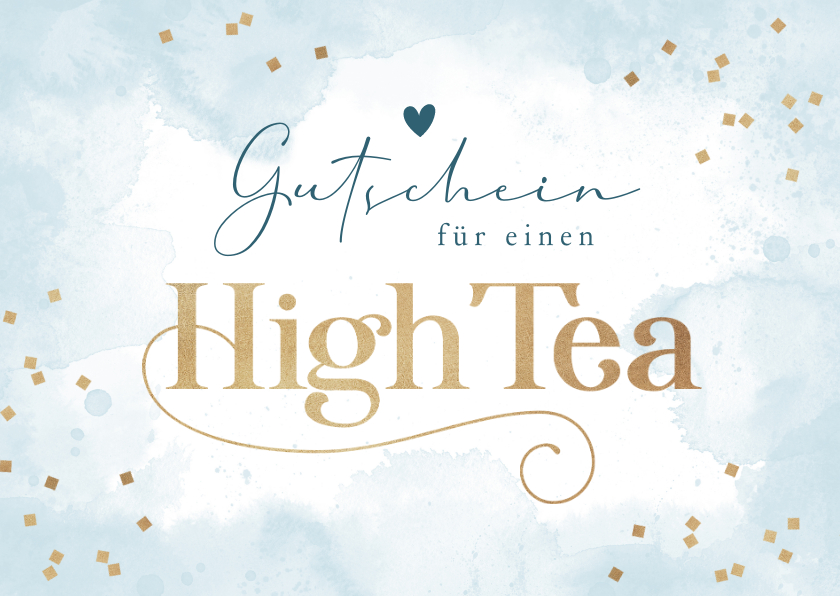 Geburtstagskarten - Glückwunschkarte Geburtstag Gutschein High Tea 