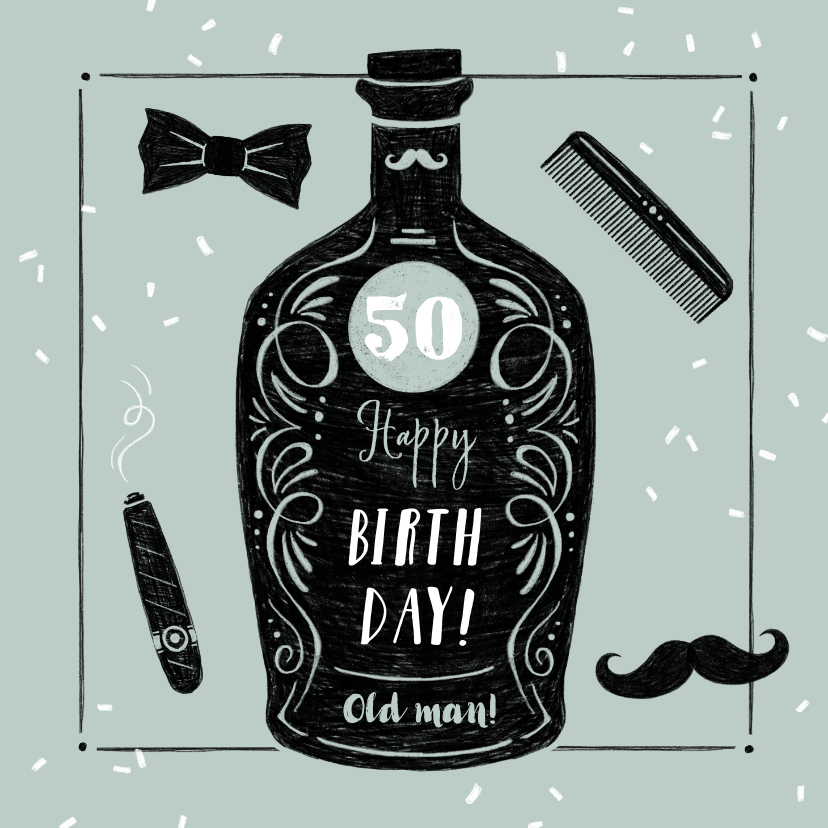 Geburtstagskarten - Glückwunschkarte Geburtstag Whisky