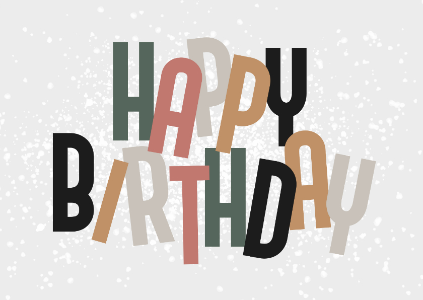 Geburtstagskarten - Glückwunschkarte 'Happy Birthday'