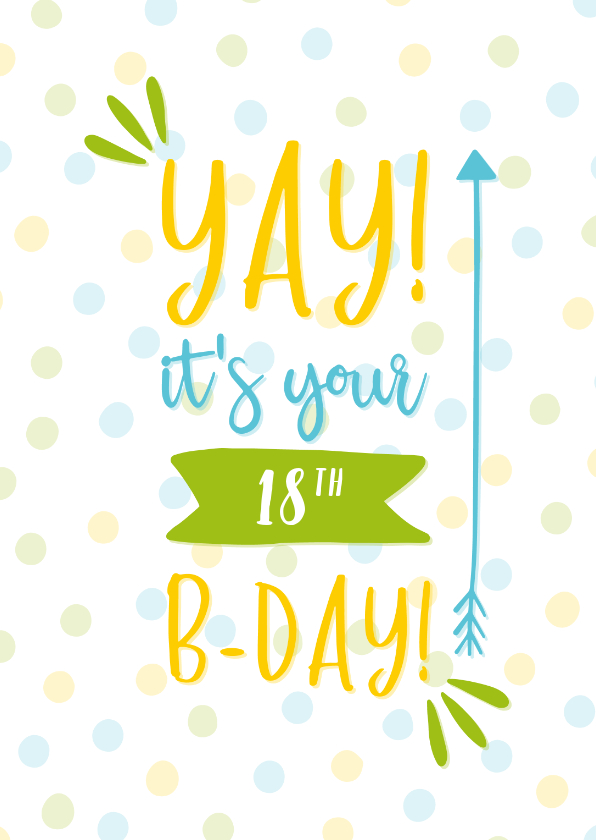 Geburtstagskarten - Glückwunschkarte 'Yay, it's your birthday!' mit Konfetti