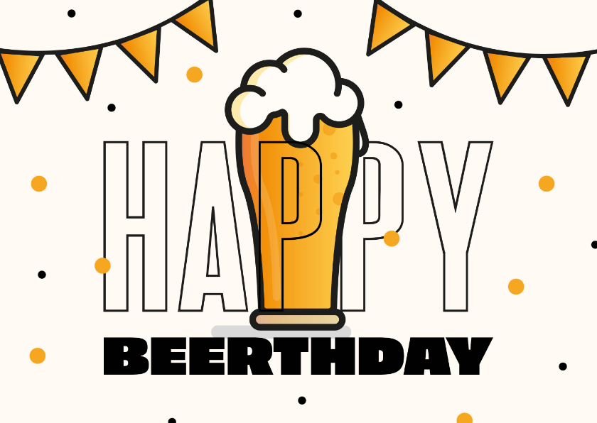 Geburtstagskarten - 'Happy Beerthday' lustige Geburtstagskarte