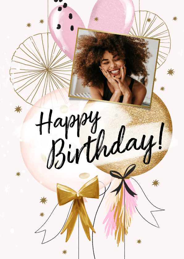 Geburtstagskarten - Hippe Geburtstagskarte 'Happy Birthday'