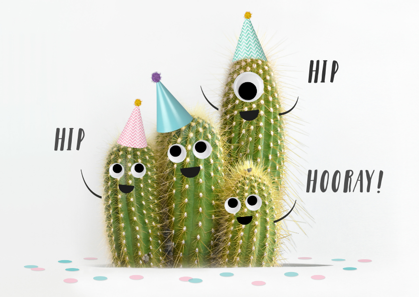 Geburtstagskarten - Lustige Glückwunschkarte zum Geburtstag mit Kakteen