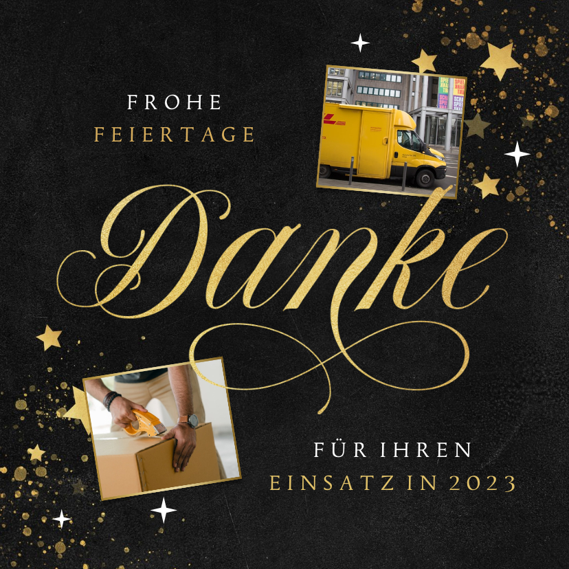 Geschäftliche Weihnachtskarten - Dankeskarte Weihnachten Mitarbeiter