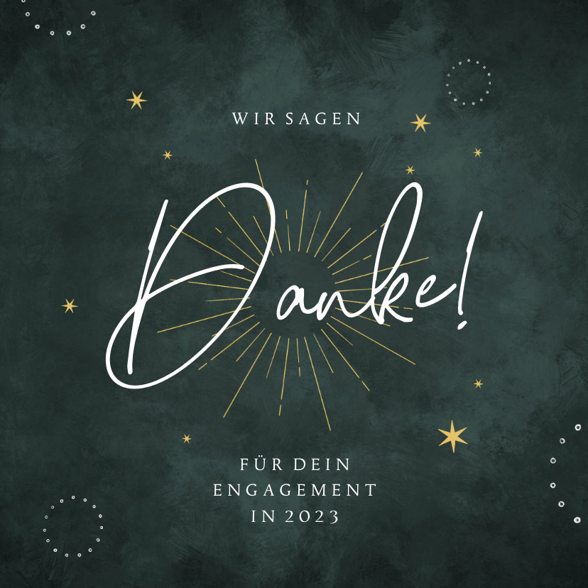 Geschäftliche Weihnachtskarten - Dankeskarte Weihnachtszeit Sternchen