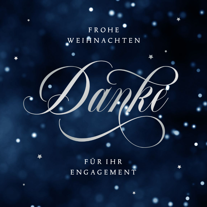 Dankeskarte zu Weihnachten Sternenhimmel - Geschäftliche Weihnachtskarten Geschäftliche Weihnachtskarten - Dankeskarte zu Weihnachten Sternenhimmel