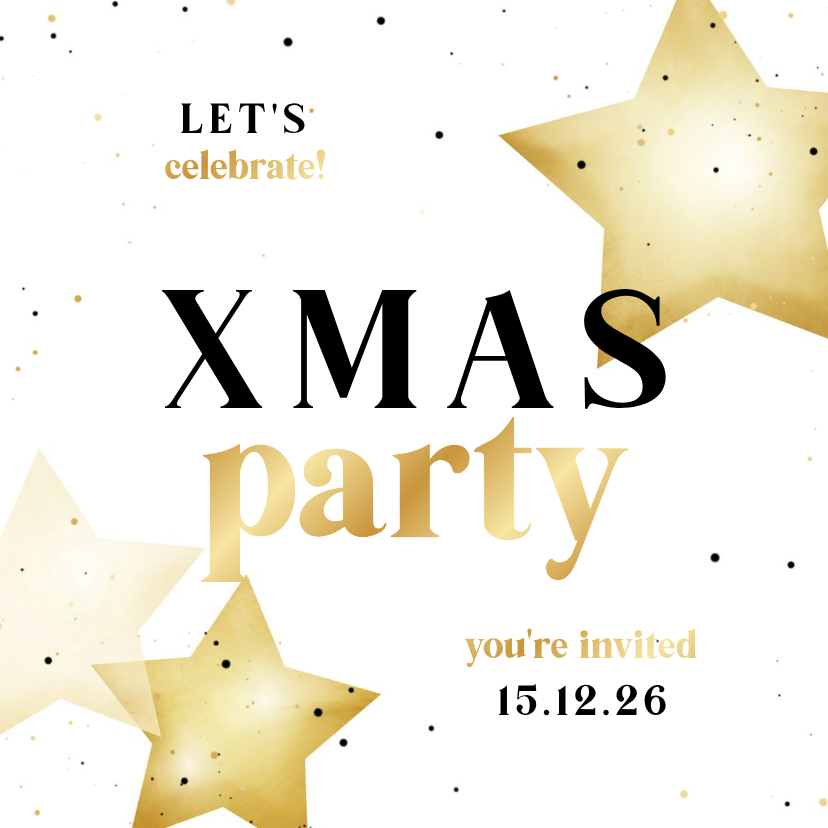 Einladung Weihnachtsfeier 'XMAS-Party' Sterne - Geschäftliche Weihnachtskarten Geschäftliche Weihnachtskarten - Einladung Weihnachtsfeier 'XMAS-Party' Sterne