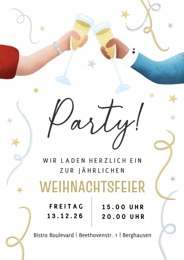 Einladung Weihnachtsfeier/Umtrunk - Geschäftliche Weihnachtskarten Geschäftliche Weihnachtskarten - Einladung Weihnachtsfeier/Umtrunk