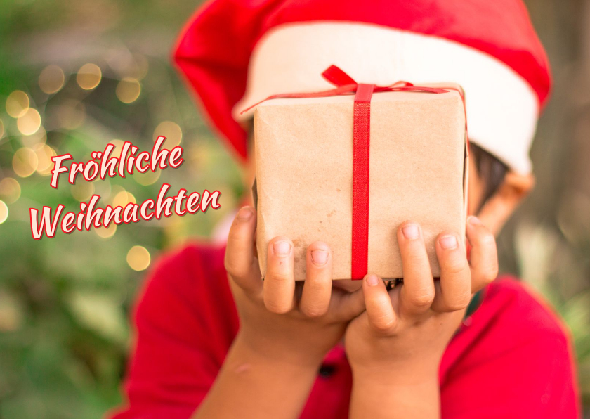 Geschäftliche Weihnachtskarten - Fair Trade Weihnachtskarte geschäftlich mit Geschenk