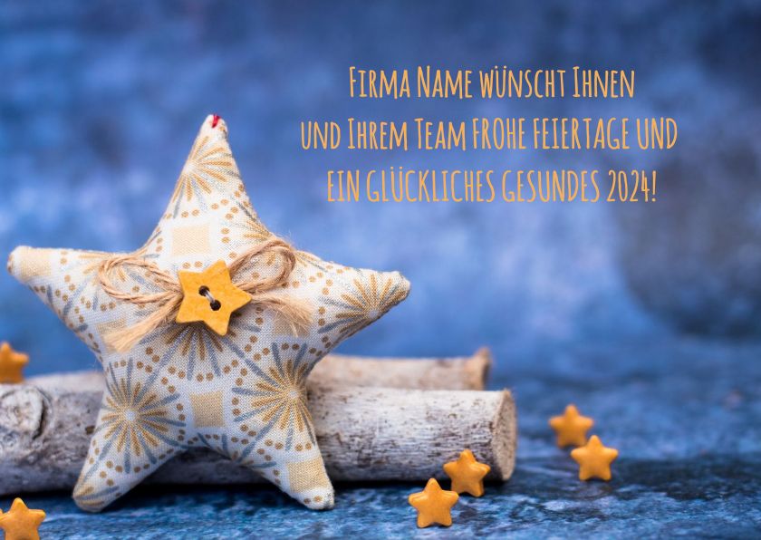 Geschäftliche Weihnachtskarten - FairTrade-Weihnachtskarte geschäftlich mit Stern