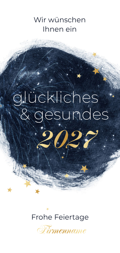 Geschäftliche Weihnachtskarten - Firmen-Weihnachtskarte Sternenhimmel abstrakt