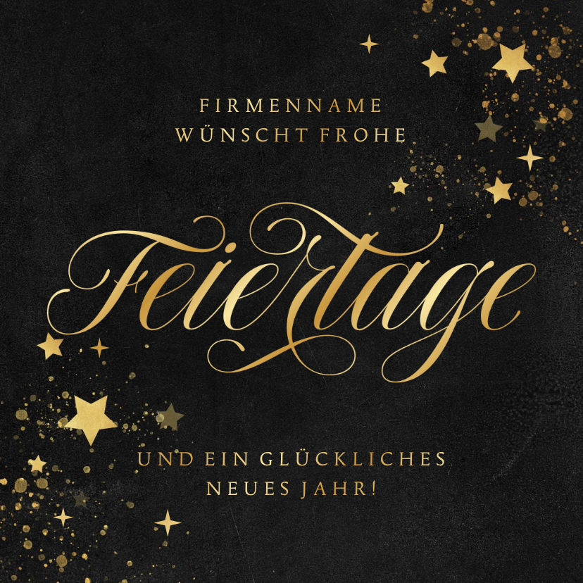 Firmenkarte Weihnachten 'Frohe Feiertage' Schreibschrift - Geschäftliche Weihnachtskarten Geschäftliche Weihnachtskarten - Firmenkarte Weihnachten 'Frohe Feiertage' Schreibschrift
