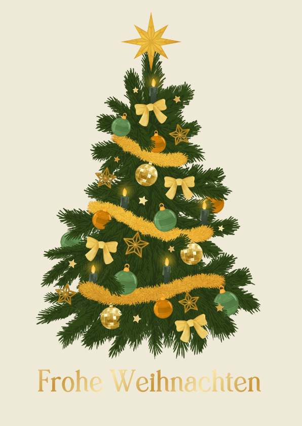 Geschäftliche Weihnachtskarten - Geschäftliche Weihnachtsgrüße klassischer Weihnachtsbaum