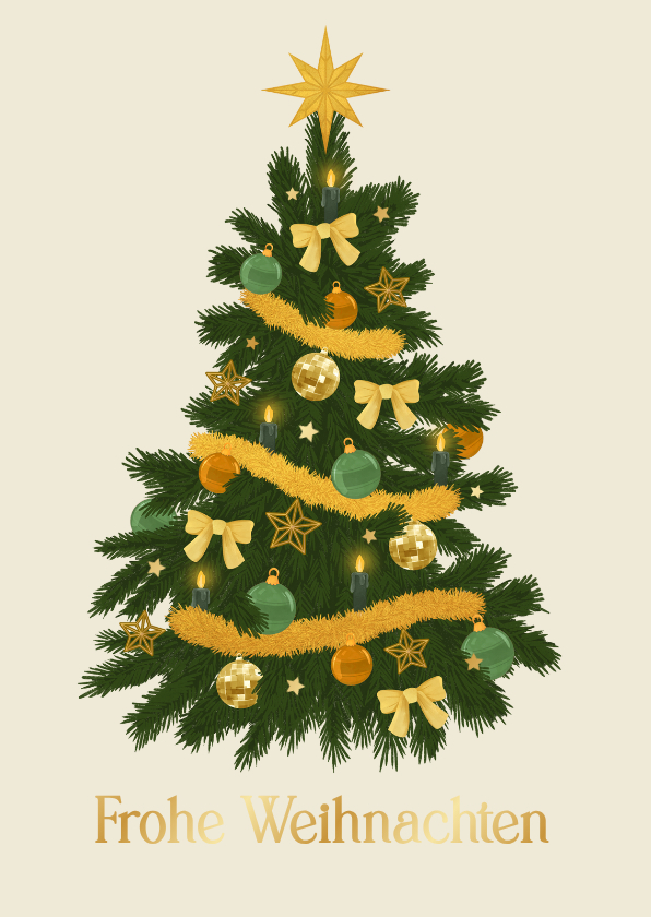 Geschäftliche Weihnachtskarten - Geschäftliche Weihnachtsgrüße klassischer Weihnachtsbaum