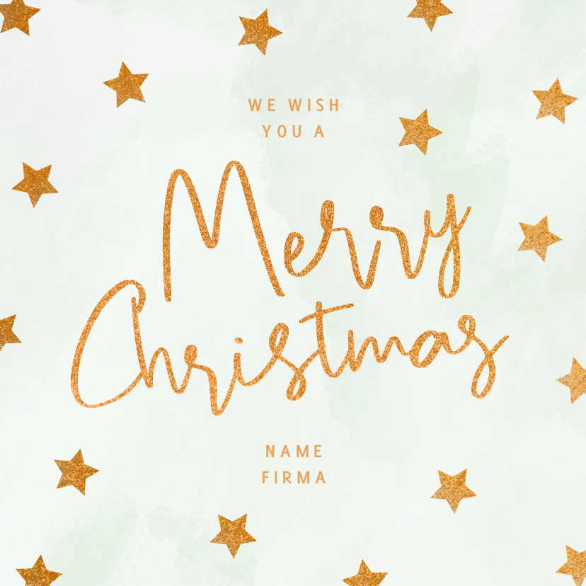 Geschäftliche Weihnachtskarten - Geschäftliche Weihnachtsgrüße 'Merry Christmas' & Sterne