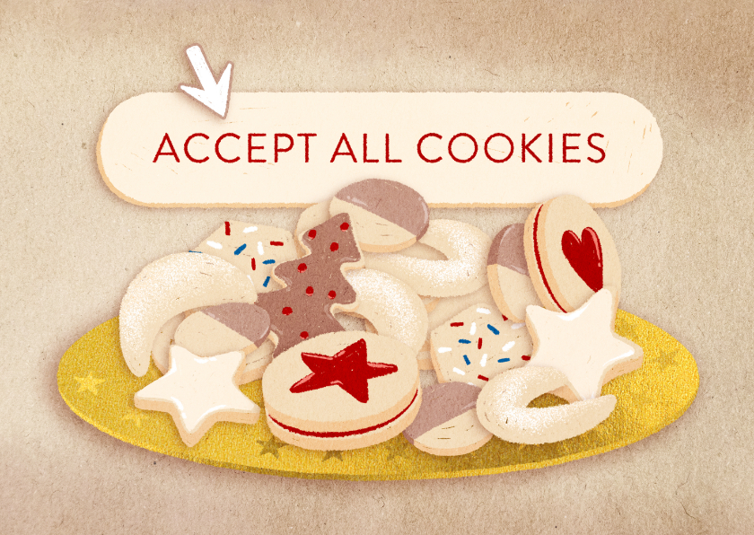 Geschäftliche Weihnachtskarten - Geschäftliche Weihnachtskarte mit Cookies