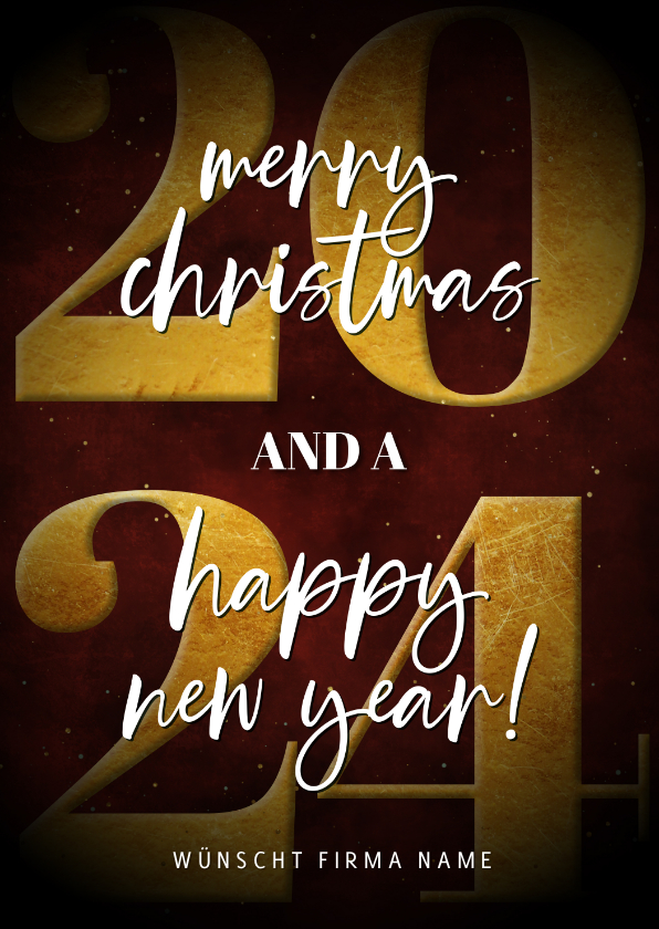 Geschäftliche Weihnachtskarten - Geschäftliche Weihnachtskarte Typografie