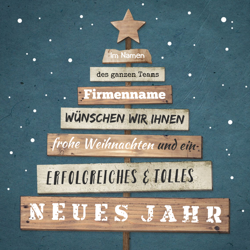 Geschäftliche Weihnachtskarten - Geschäftliche Weihnachtskarte Wegweiser