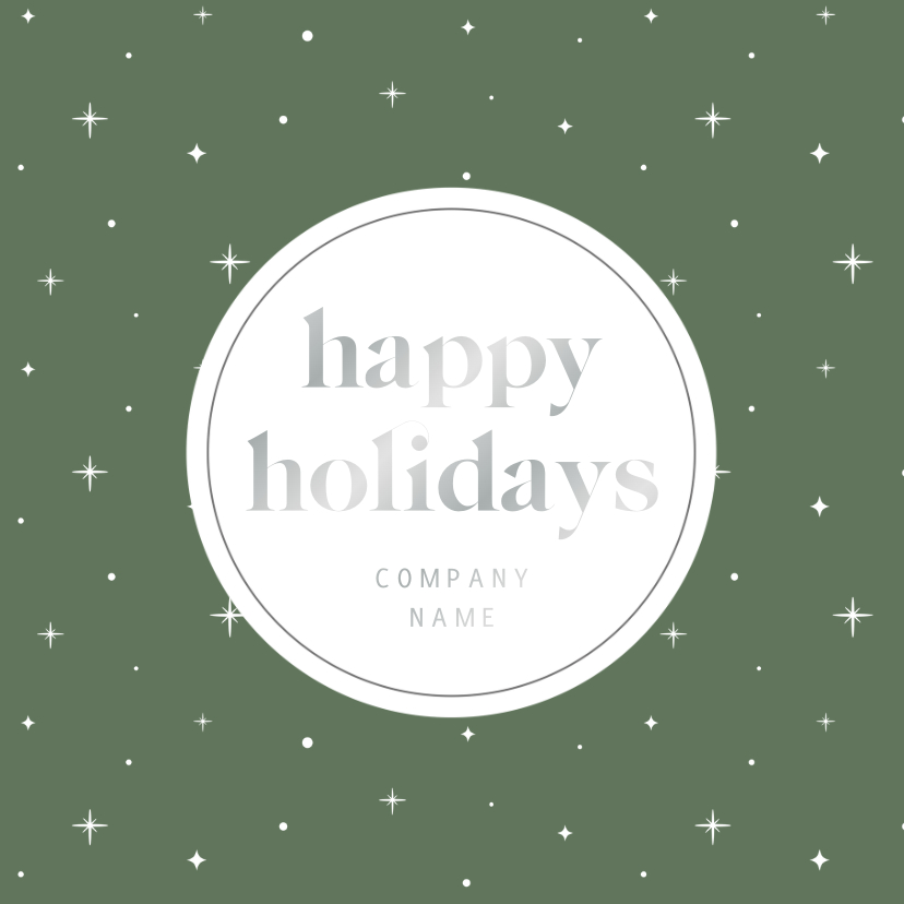 Geschäftliche Weihnachtskarten - Grußkarte Weihnachten geschäftlich 'Happy Holidays'