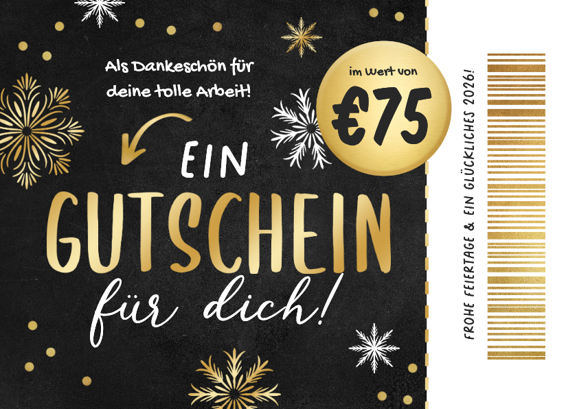Gutschein-Weihnachtskarte Mitarbeiter - Geschäftliche Weihnachtskarten Geschäftliche Weihnachtskarten - Gutschein-Weihnachtskarte Mitarbeiter