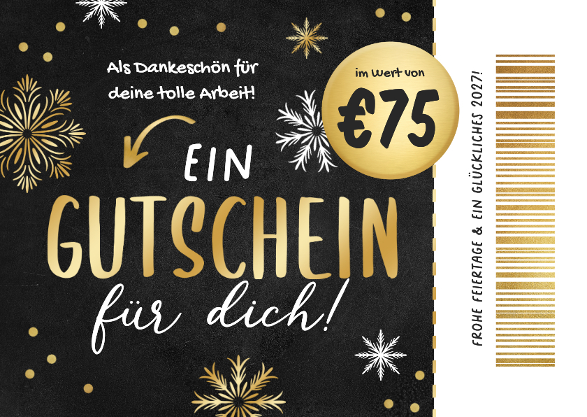 Gutschein-Weihnachtskarte Mitarbeiter - Geschäftliche Weihnachtskarten Geschäftliche Weihnachtskarten - Gutschein-Weihnachtskarte Mitarbeiter