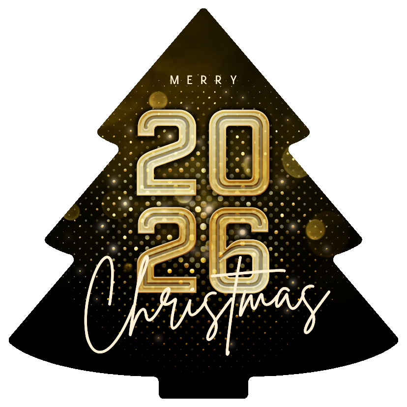 Weihnachtsbaum-Karte 2026 'Merry Christmas' modern - Geschäftliche Weihnachtskarten Geschäftliche Weihnachtskarten - Weihnachtsbaum-Karte 2026 'Merry Christmas' modern