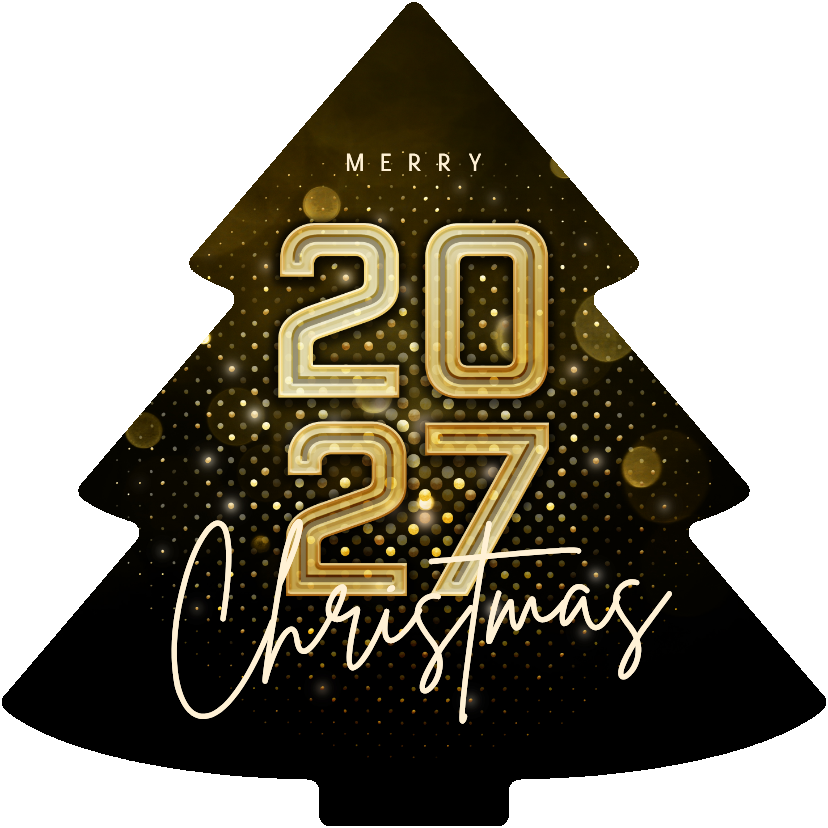 Weihnachtsbaum-Karte 2027 'Merry Christmas' modern - Geschäftliche Weihnachtskarten Geschäftliche Weihnachtskarten - Weihnachtsbaum-Karte 2027 'Merry Christmas' modern