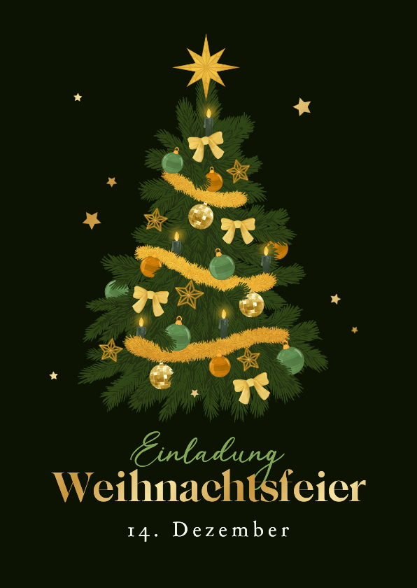Weihnachtsfeier Einladung Firma Tannenbaum - Geschäftliche Weihnachtskarten Geschäftliche Weihnachtskarten - Weihnachtsfeier Einladung Firma Tannenbaum