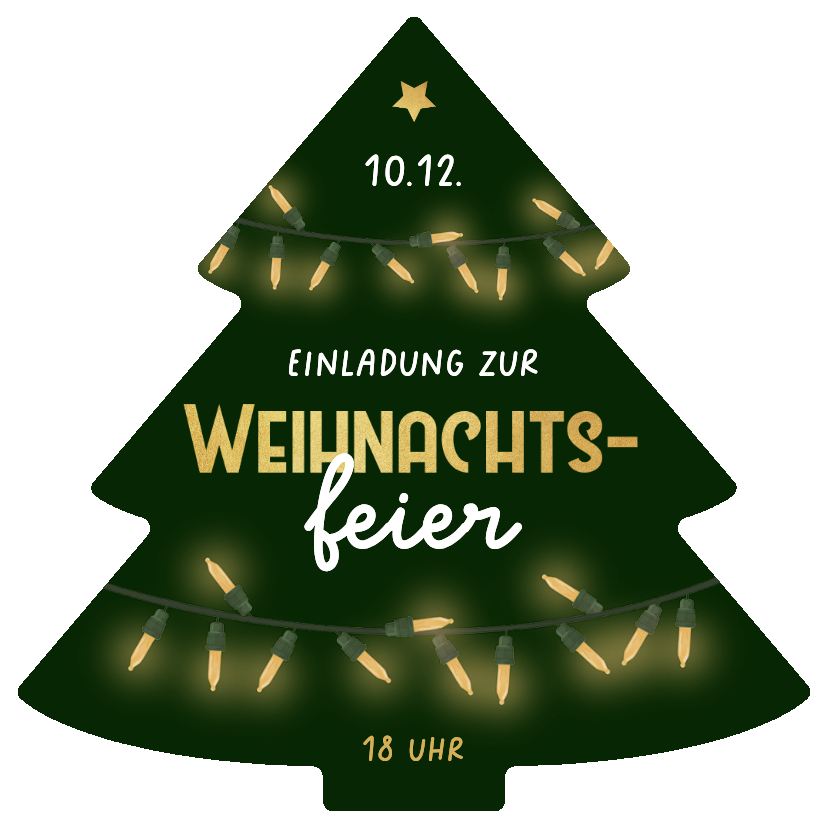 Weihnachtsfeier Einladung Tannenbaumkarte - Geschäftliche Weihnachtskarten Geschäftliche Weihnachtskarten - Weihnachtsfeier Einladung Tannenbaumkarte