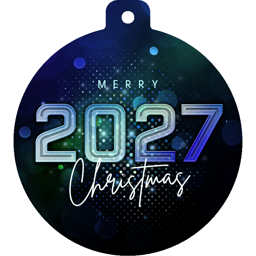 Geschäftliche Weihnachtskarten - Weihnachtsgrüße Weihnachtskugel-Kartenform modern 2027