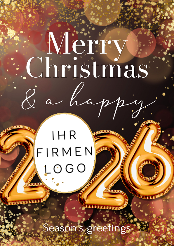 Weihnachtskarte Firma 2026 mit Logo - Geschäftliche Weihnachtskarten Geschäftliche Weihnachtskarten - Weihnachtskarte Firma 2026 mit Logo