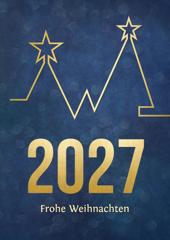 Geschäftliche Weihnachtskarten - Weihnachtskarte Firma 2027 Trendlinie