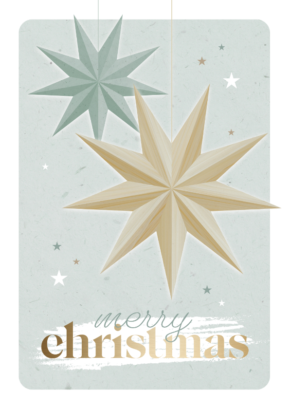 Geschäftliche Weihnachtskarten - Weihnachtskarte Firma Faltsterne