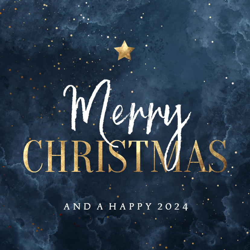 Geschäftliche Weihnachtskarten - Weihnachtskarte Firma Nachthimmel