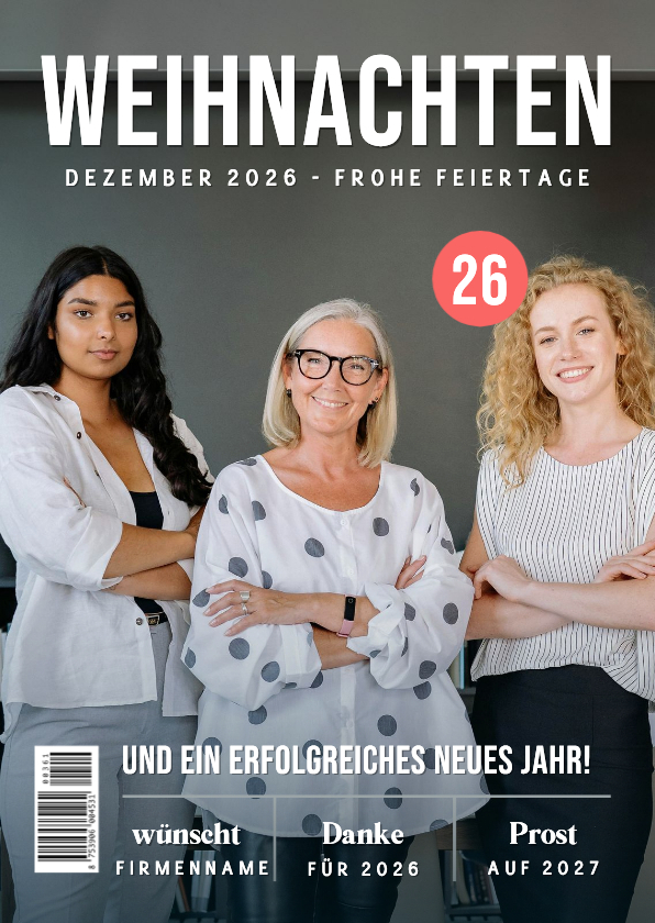 Weihnachtskarte Foto Zeitschrift Firma geschäftlich Zeitung - Geschäftliche Weihnachtskarten Geschäftliche Weihnachtskarten - Weihnachtskarte Foto Zeitschrift Firma geschäftlich Zeitung