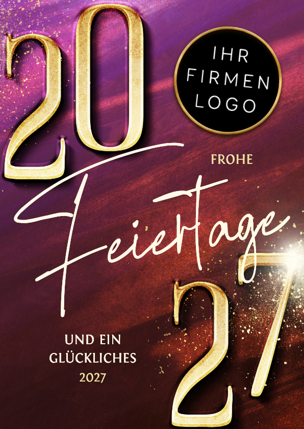 Weihnachtskarte geschäftlich 2027 elegant - Geschäftliche Weihnachtskarten Geschäftliche Weihnachtskarten - Weihnachtskarte geschäftlich 2027 elegant