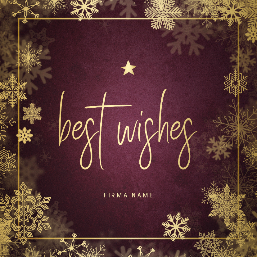 Geschäftliche Weihnachtskarten - Weihnachtskarte geschäftlich 'Best Wishes'