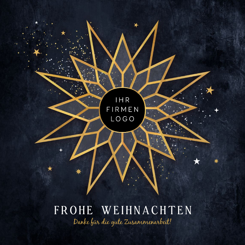 Geschäftliche Weihnachtskarten - Weihnachtskarte geschäftlich Weihnachtsstern